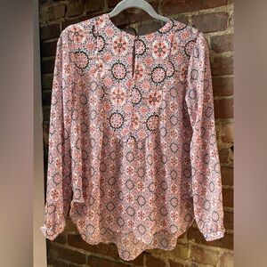 Violet + Claire Sheer Peasant Blouse